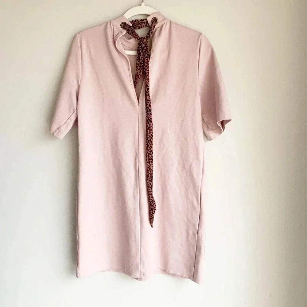 Free People Size S Pink Westhill Mini Shift Dress New! - Picture 7 of 8